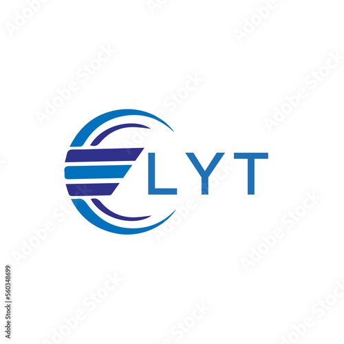 LYT letter logo. LYT blue image on white background. LYT vector logo design for entrepreneur and business. LYT best icon.	
