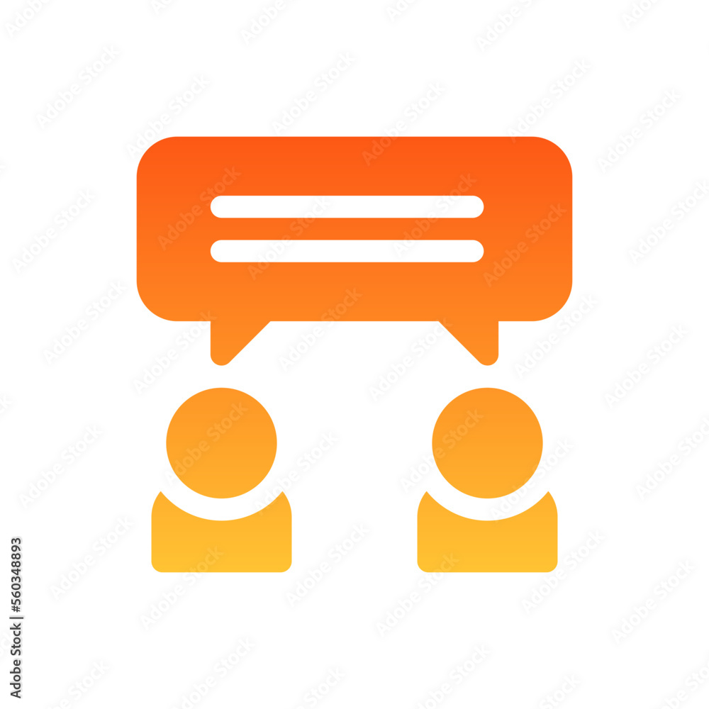 conversation flat gradient icon