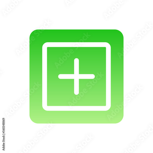add flat gradient icon
