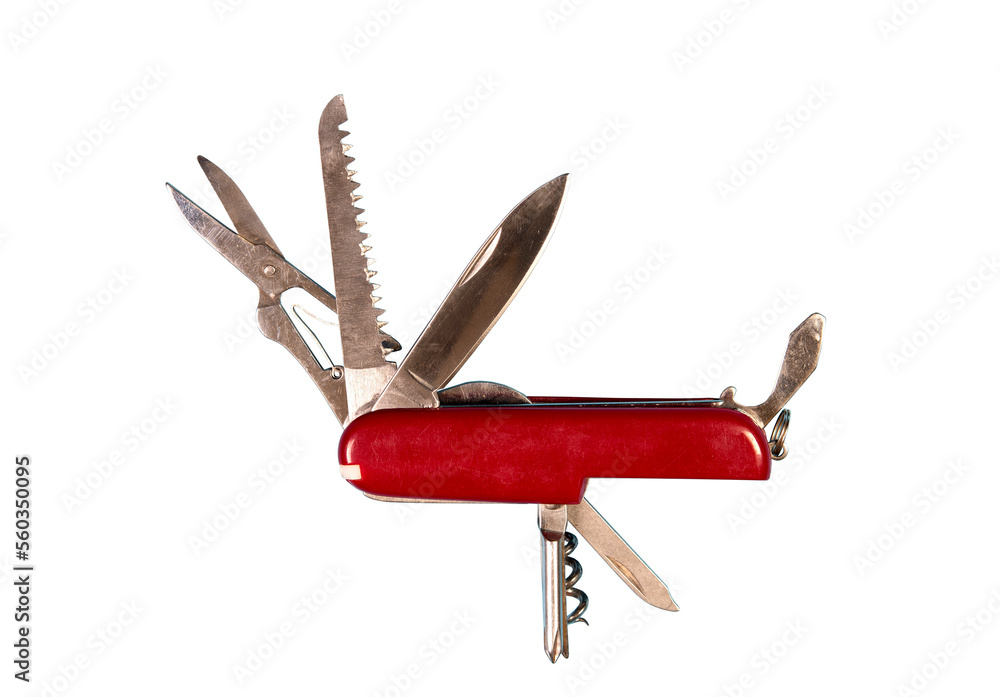 Swiss army knife isolated on transparent png with no background. Swiss army knife isolated on transparent png with no background.