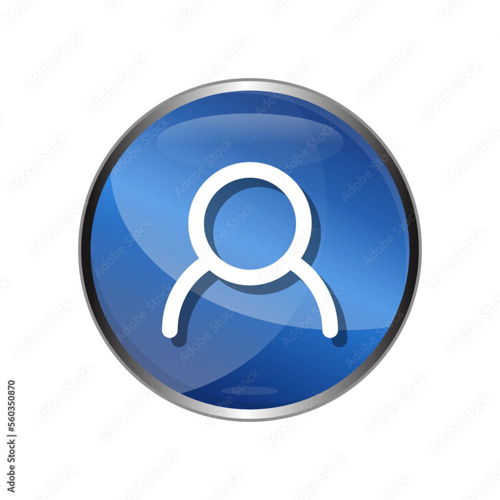 3D People or Profil Button Icon Vecktor 3D People or Profil Button Icon Vecktor