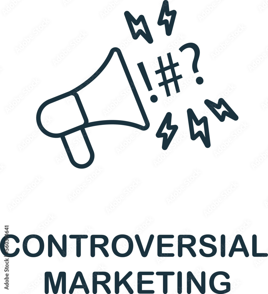 Contraversion Icon Controversial icon. Monochrome simple Marketing Strategy icon for ...
