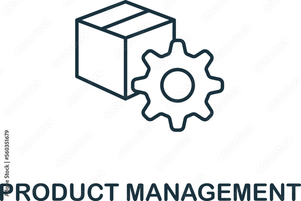 Product Management icon. Monochrome simple Marketing Strategy icon for templates, web design and infographics Product Management icon. Monochrome simple Marketing Strategy icon for templates, web design and infographics