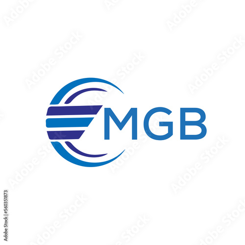 MGB letter logo. MGB blue image on white background. MGB vector logo design for entrepreneur and business. MGB best icon.	
 photo