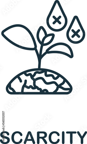 Scarcity icon. Monochrome simple Neuromarketing icon for templates, web design and infographics