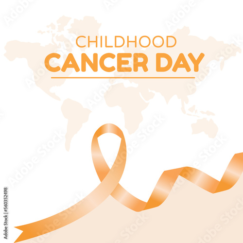 world children's cancer day vector illustration design
