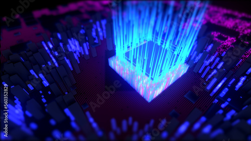 beautiful computer chip digital background
