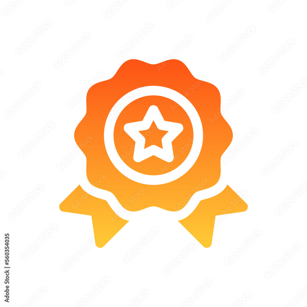 award flat gradient icon