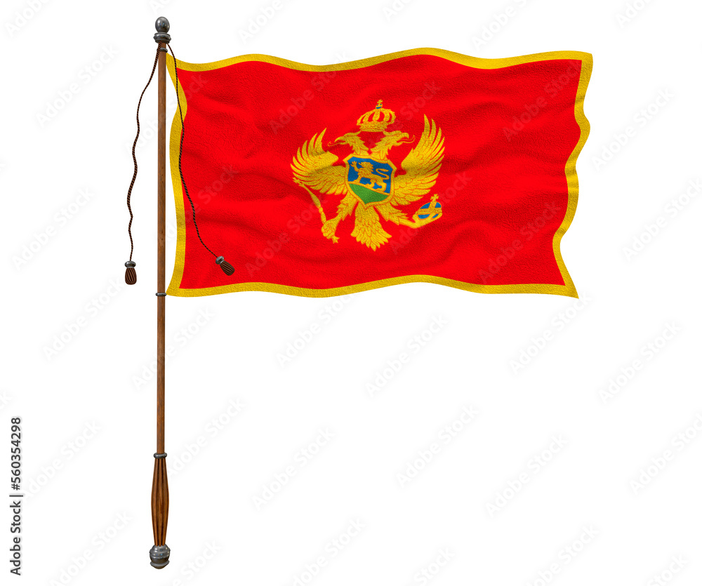 National flag of Montenegro. Background with flag of Montenegro National flag of Montenegro. Background with flag of Montenegro