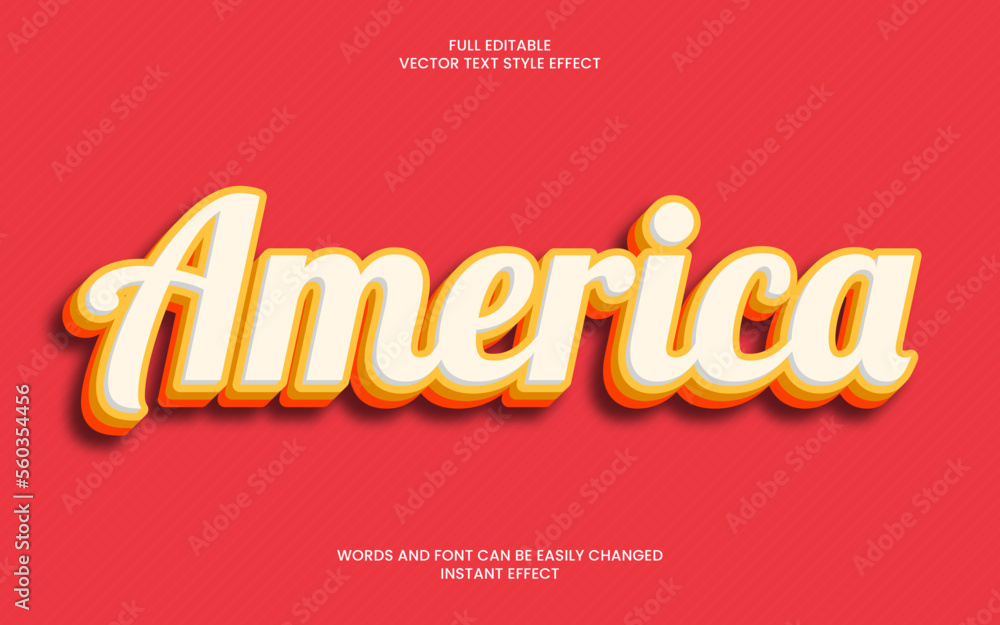 America Text Effect