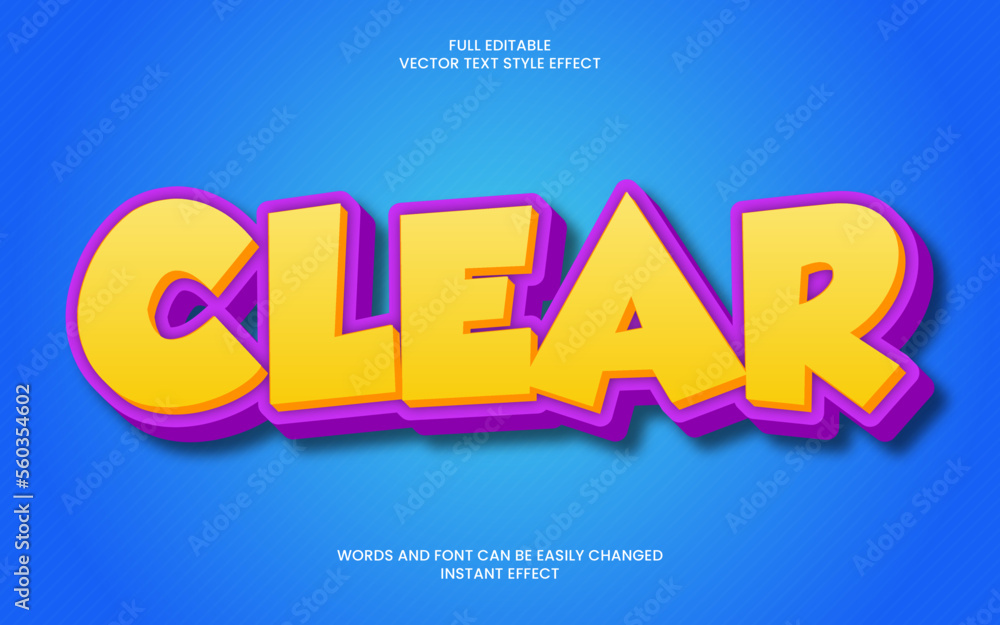Clear Text Effect