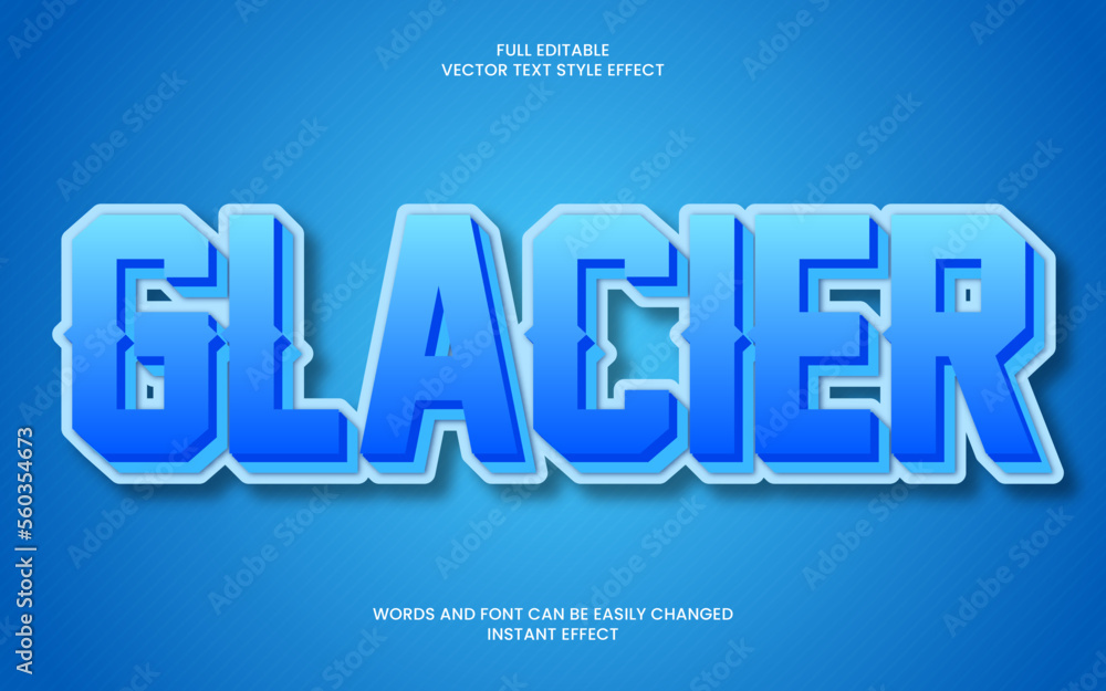 Glacier Text Effect