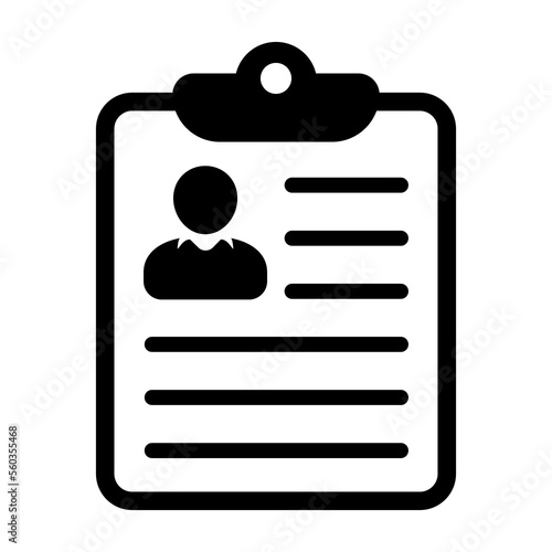 Resume icon, cv sign, vector illustration on white background.