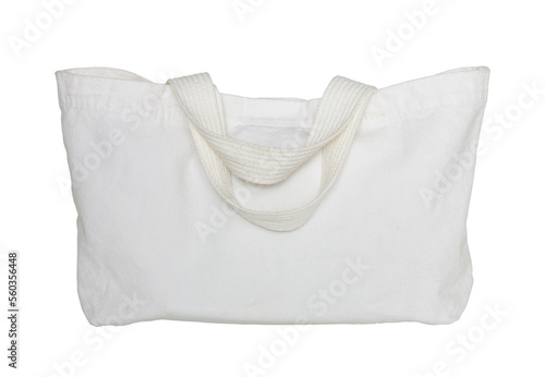 white fabric bag isolated with clipping path for mockup