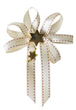 Gift ribbon bow isolated with clipping path