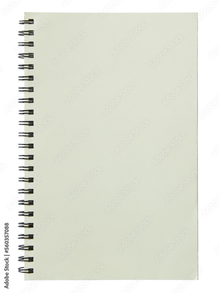 blank spiral notebook isolated with clipping path for mockup blank spiral notebook isolated with clipping path for mockup