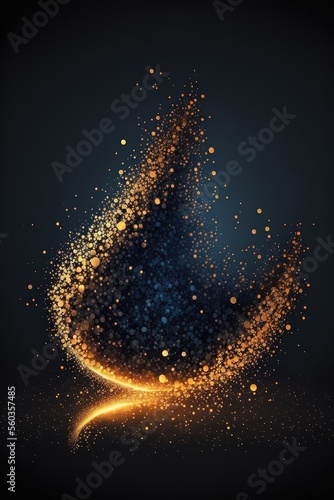 abstract glittery magic generative ai Background