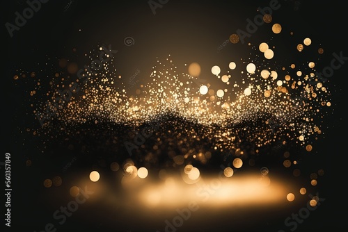 abstract gold glitter lights defocused background