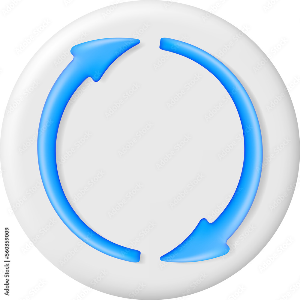 Fototapeta premium 3D Synchronization Icon
