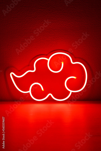 Red neon sign naruto. Trendy style. Game style. Neon sign. Custom neon. Game photo