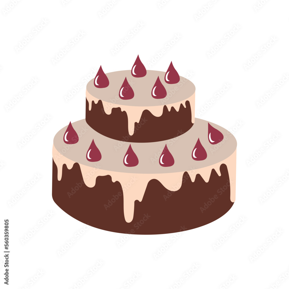 Ilustrasi Kue Ulang Tahun Untuk Elemen Desain Vektor Ilustrasi Kue Ulang Tahun Untuk Elemen Desain Vektor