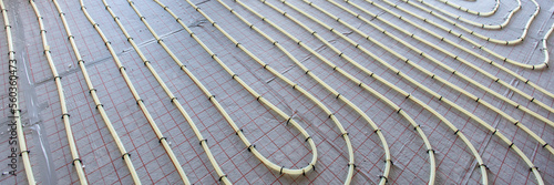 Cuadro en lienzo underfloor heating system in construction of new residential house