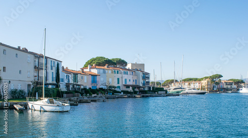 Port grimaud hotels boats and river © Donatas