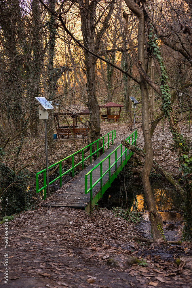 Beautiful Krushuna waterfalls, Bulgaria. Travel to Bulgaria concept.