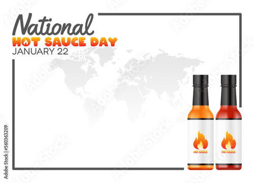 vector graphic of national hot sauce day good for national hot sauce day celebration. flat design. flyer design.flat illustration.