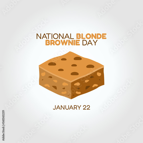 vector graphic of national blonde brownie day good for national blonde brownie day celebration. flat design. flyer design.flat illustration.