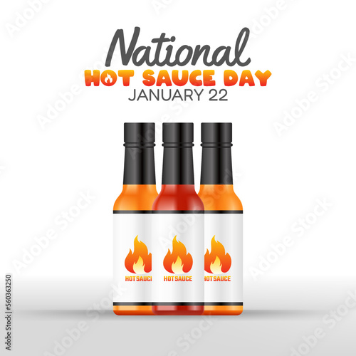 vector graphic of national hot sauce day good for national hot sauce day celebration. flat design. flyer design.flat illustration.