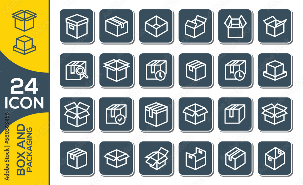 BOX ICON SET DESYGN BOX ICON SET DESYGN