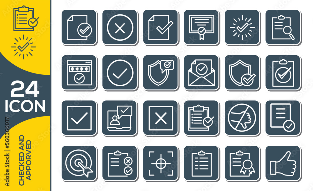 CHECKED ICON SET DESIGN CHECKED ICON SET DESIGN