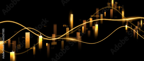 business vector illustration design Stock market charts or Forex trading charts for business and finance ideas.