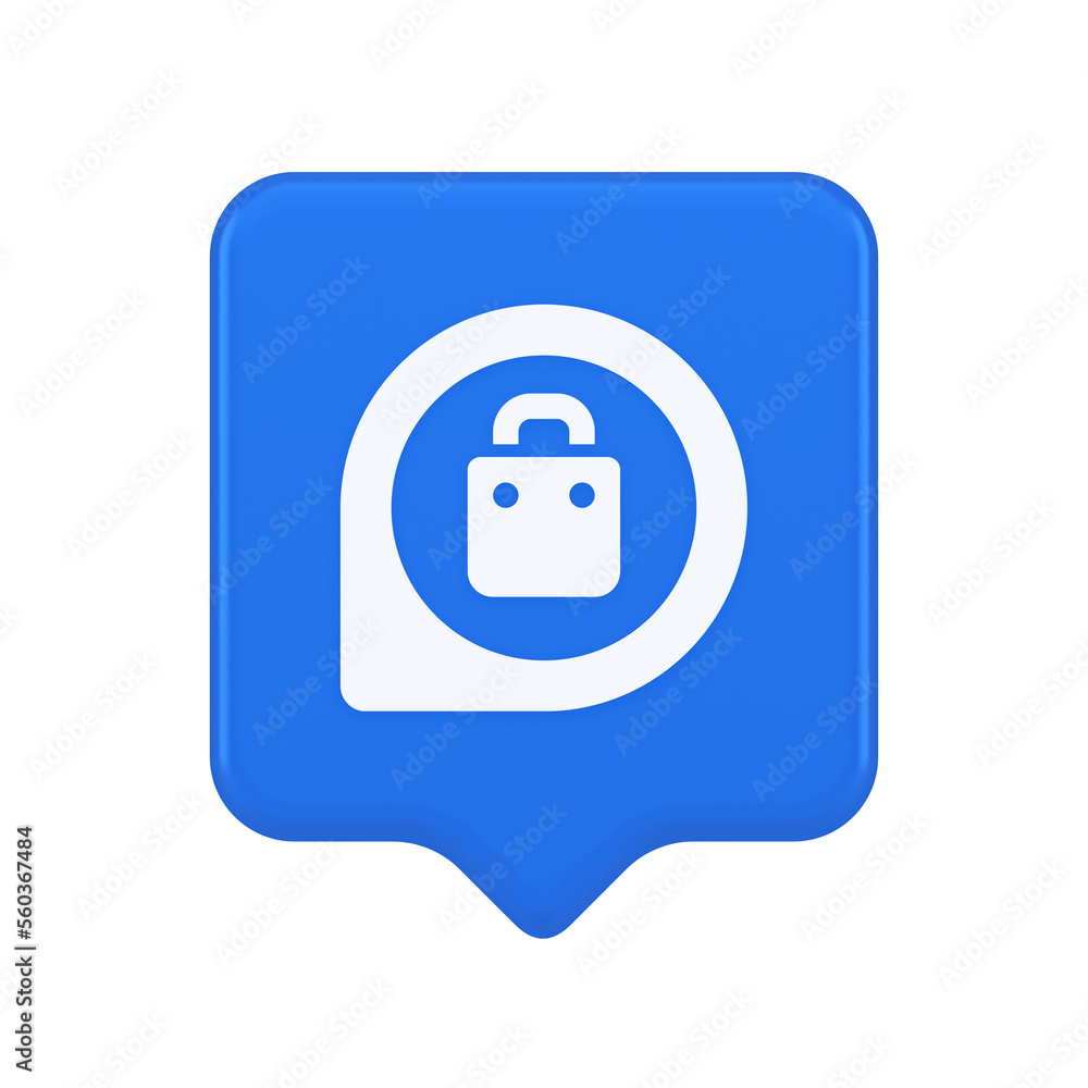 Shopping bag map pin pointer address navigation button store market location 3d speech bubble icon Shopping bag map pin pointer address navigation button store market location 3d speech bubble icon