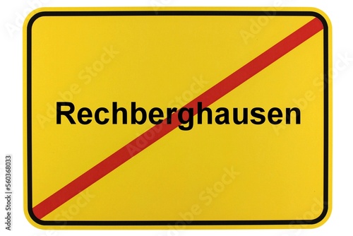 Illustration eines Ortsschildes der Gemeinde Rechberghausen in Baden-Württemberg photo