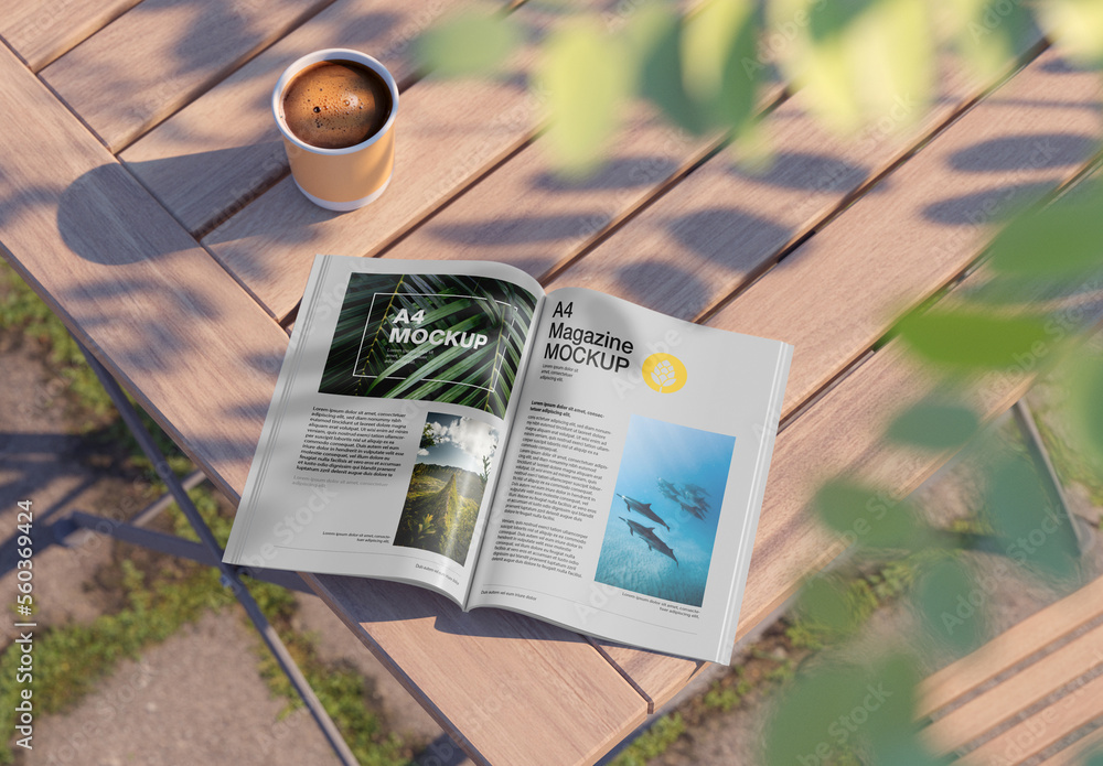 Matte Magazine Mockup Stock Template Adobe Stock