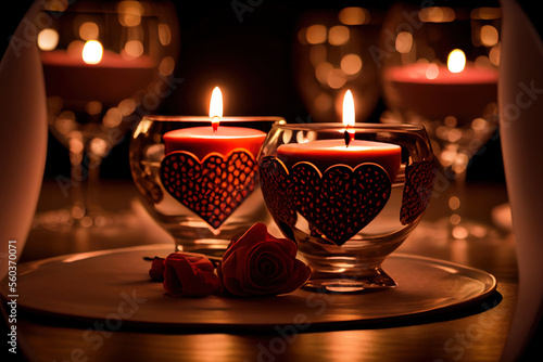 Amazing Tea Light Candles On Table For Romantic