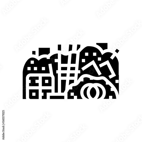 scrap steel steel production glyph icon vector. scrap steel steel production sign. isolated symbol illustration