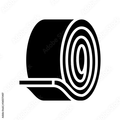 coil steel production glyph icon vector. coil steel production sign. isolated symbol illustration