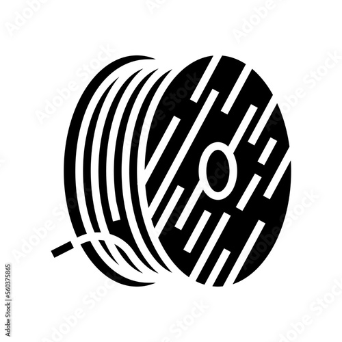 wire steel production glyph icon vector. wire steel production sign. isolated symbol illustration