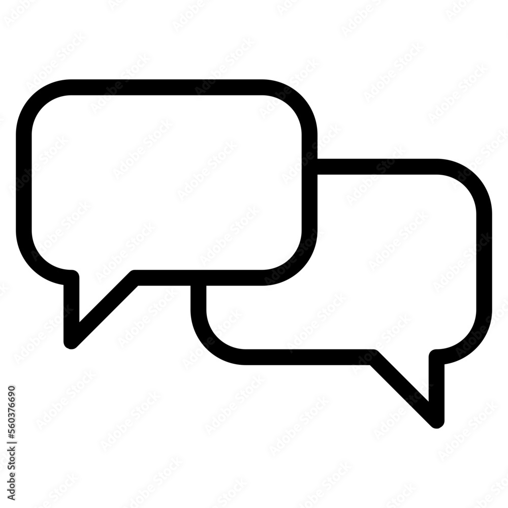 speech bubble line icon