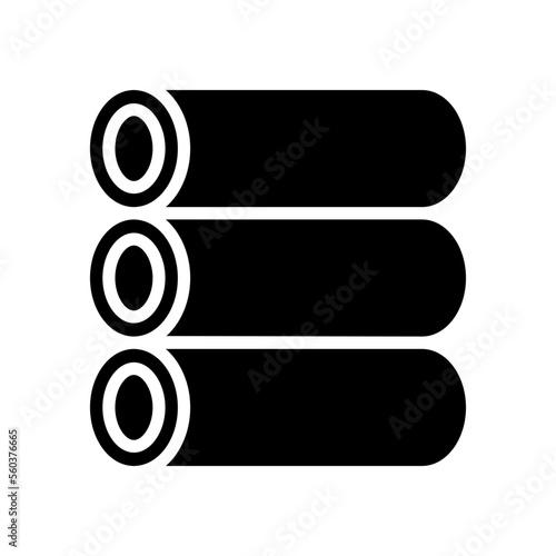 tube steel production glyph icon vector. tube steel production sign. isolated symbol illustration