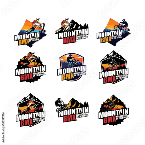 Mountain bike. suitable for a community or organization of bicycle lovers who like to hike by bicycle. logo can be used for emblems and sports