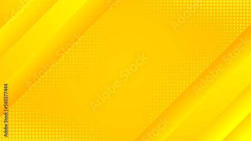 Abstract minimalism yellow background with 3D embossed dynamic shapes vector, banner design with empty space for place text or object