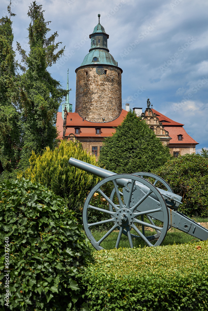 Chocha Castle in northwestern Poland. Defense border castle located in the village of Sukha.