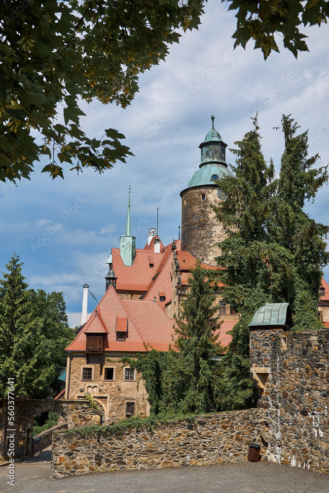 Chocha Castle in northwestern Poland. Defense border castle located in the village of Sukha.