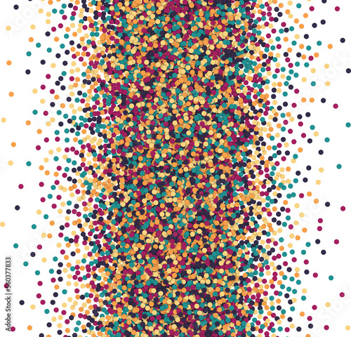 Scattered Motley Confetti Isolated PNG Vertical Border Colorful Pattern Abstract Texture