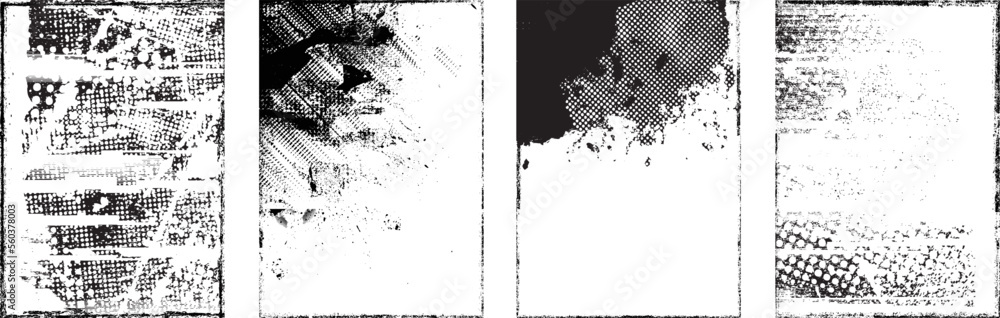 Glitch distorted grungy isolated layers . Design element for brochure, social media, posters, flyers. Overlay texture.Textured banner with Distress effect .Vector halftone dots . Screen print texture Glitch distorted grungy isolated layers . Design element for brochure, social media, posters, flyers. Overlay texture.Textured banner with Distress effect .Vector halftone dots . Screen print texture