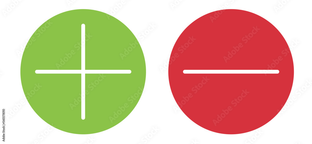 Plus and minus icon, electrical circuit icon, negative and positive electric wave, green and red electrica circuit icon Plus and minus icon, electrical circuit icon, negative and positive electric wave, green and red electrica circuit icon